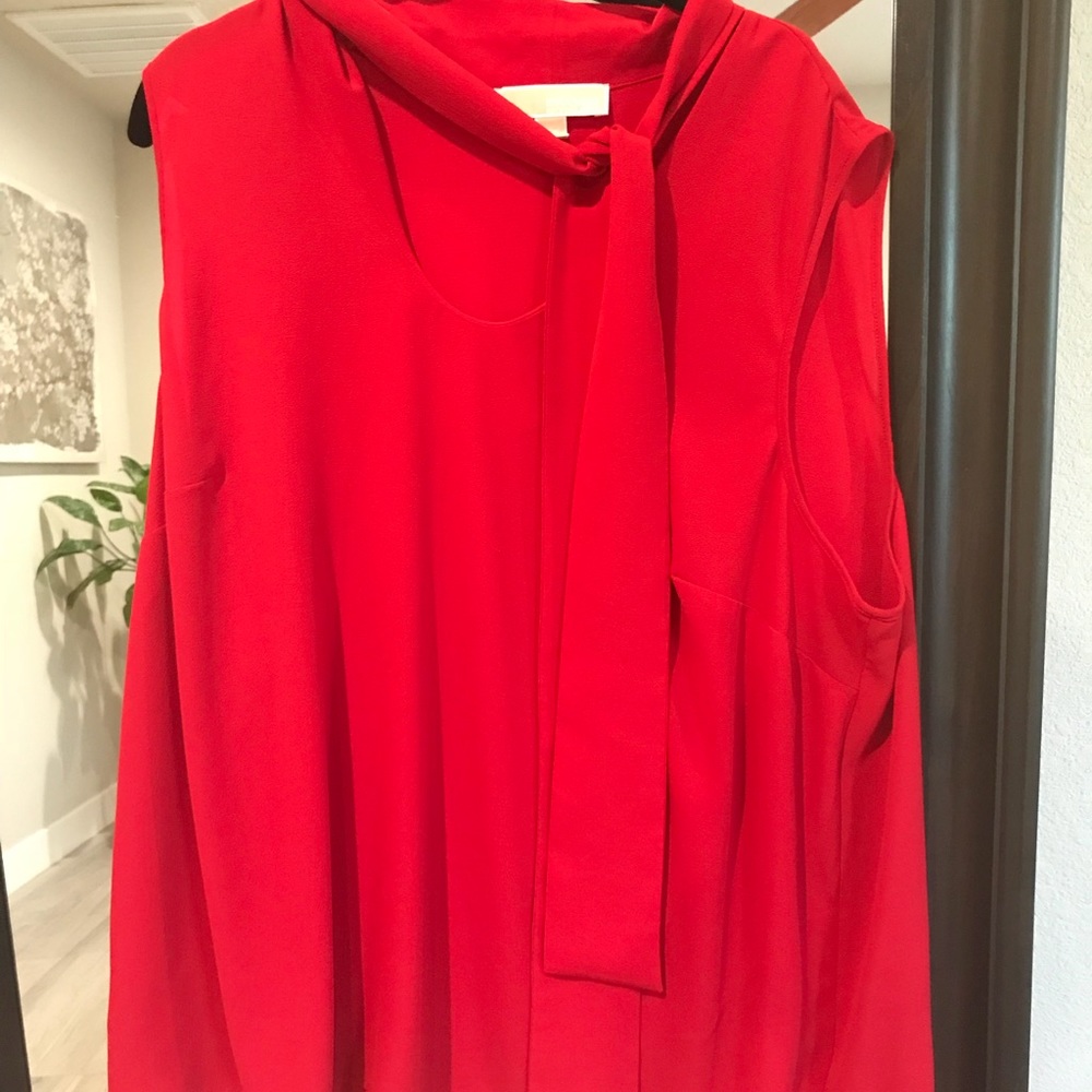 Cherry Red 16W Michael Kors Blouse